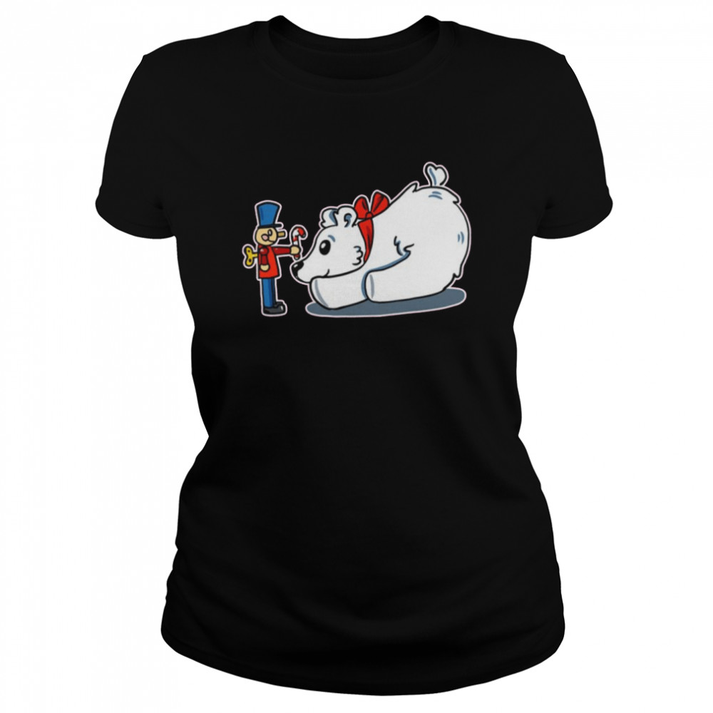 Polar Bear Christmas Graphic Xmas Shirt Classic Womens T Shirt