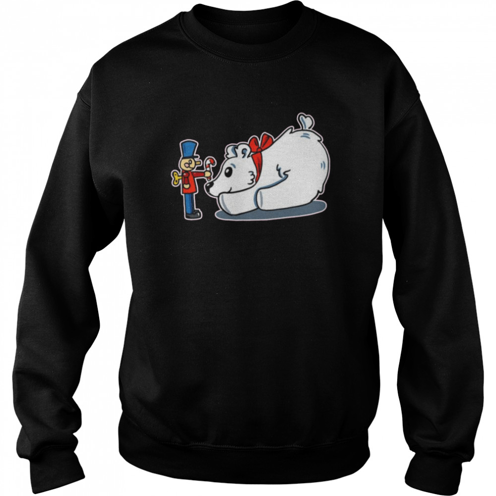 Polar Bear Christmas Graphic Xmas Shirt Unisex Sweatshirt