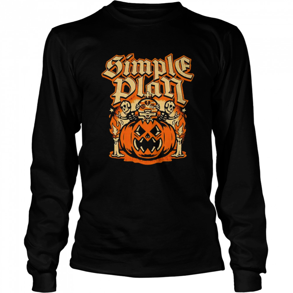 Simple Plan Halloween Pumpkin shirt Long Sleeved T-shirt