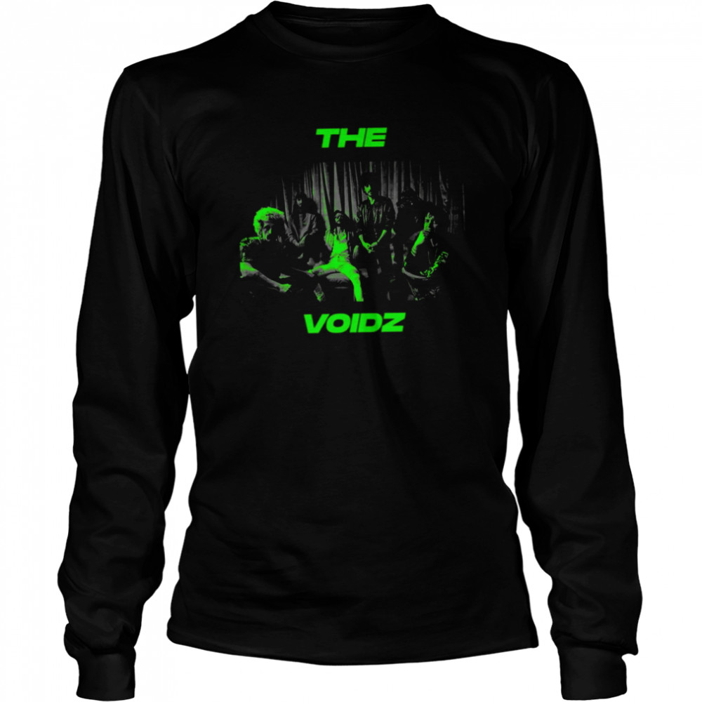 The Voidz Black Green Band Portrait Shirt Long Sleeved T Shirt