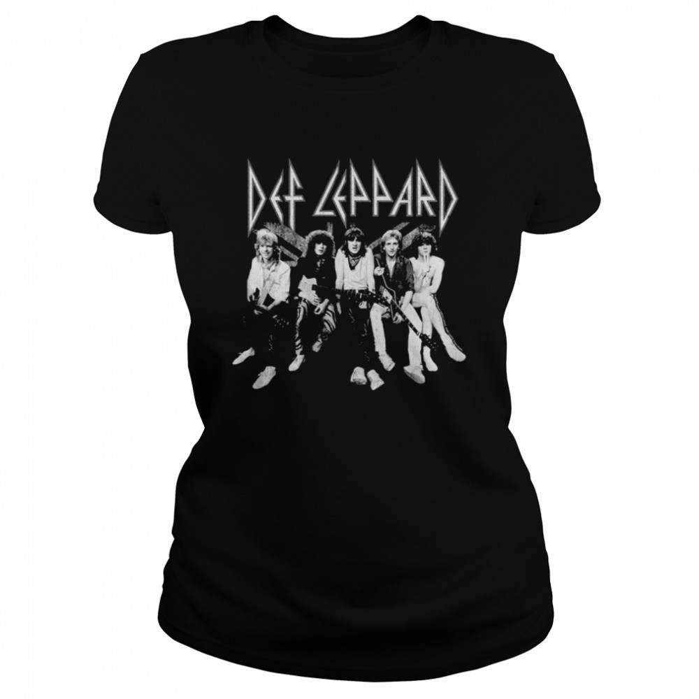 All Band Mambers Art Retro Def Leppard Shirt Classic Womens T Shirt