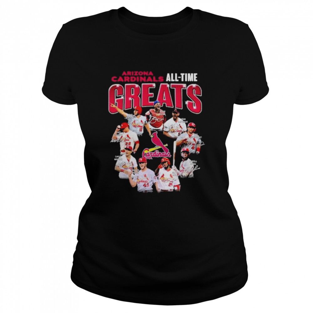 Arizona Cardinals Team Football All Time Greats Signatures Shirt Classic Womens T Shirt