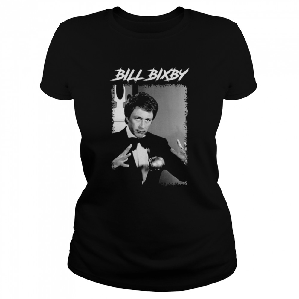 Black And White Bill Bixby Shirt Classic Womens T Shirt
