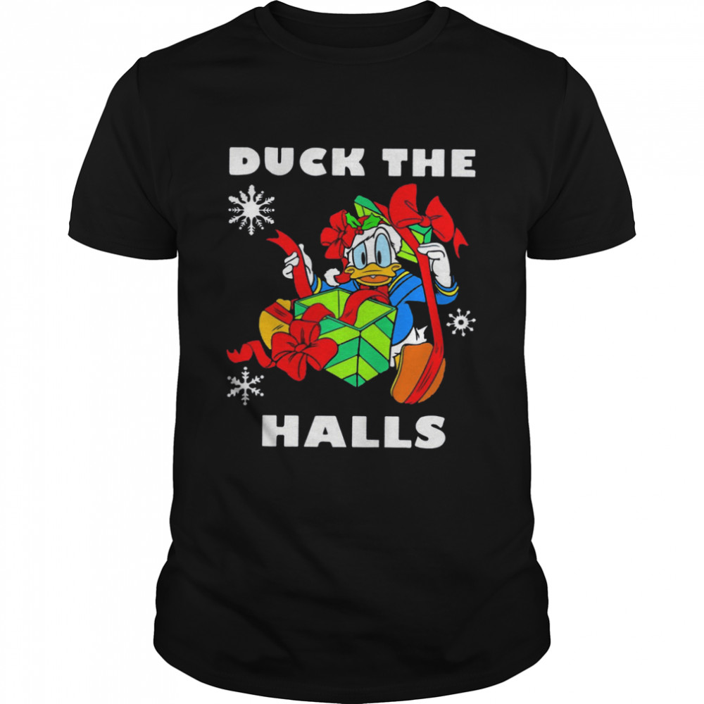 Duck The Halls Funny Art Santa Christmas shirt