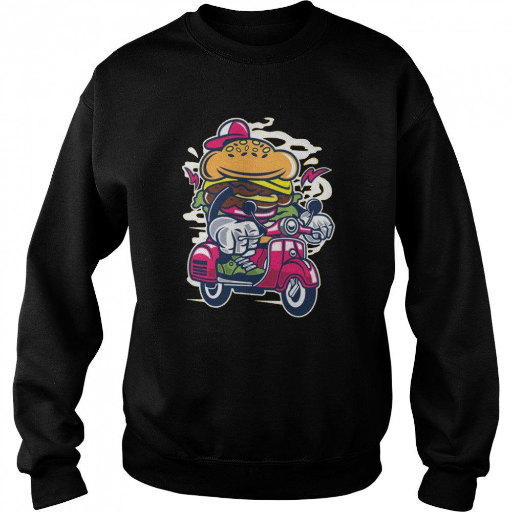 Fast Food Riding Dirty Hamburger Lovers Shirt Unisex Sweatshirt