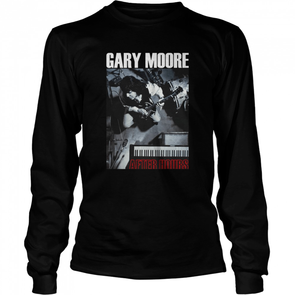 Graphic Rock Gary Moore After Hours Thin Lizzy Skid Row Shirt Long Sleeved T Shirt