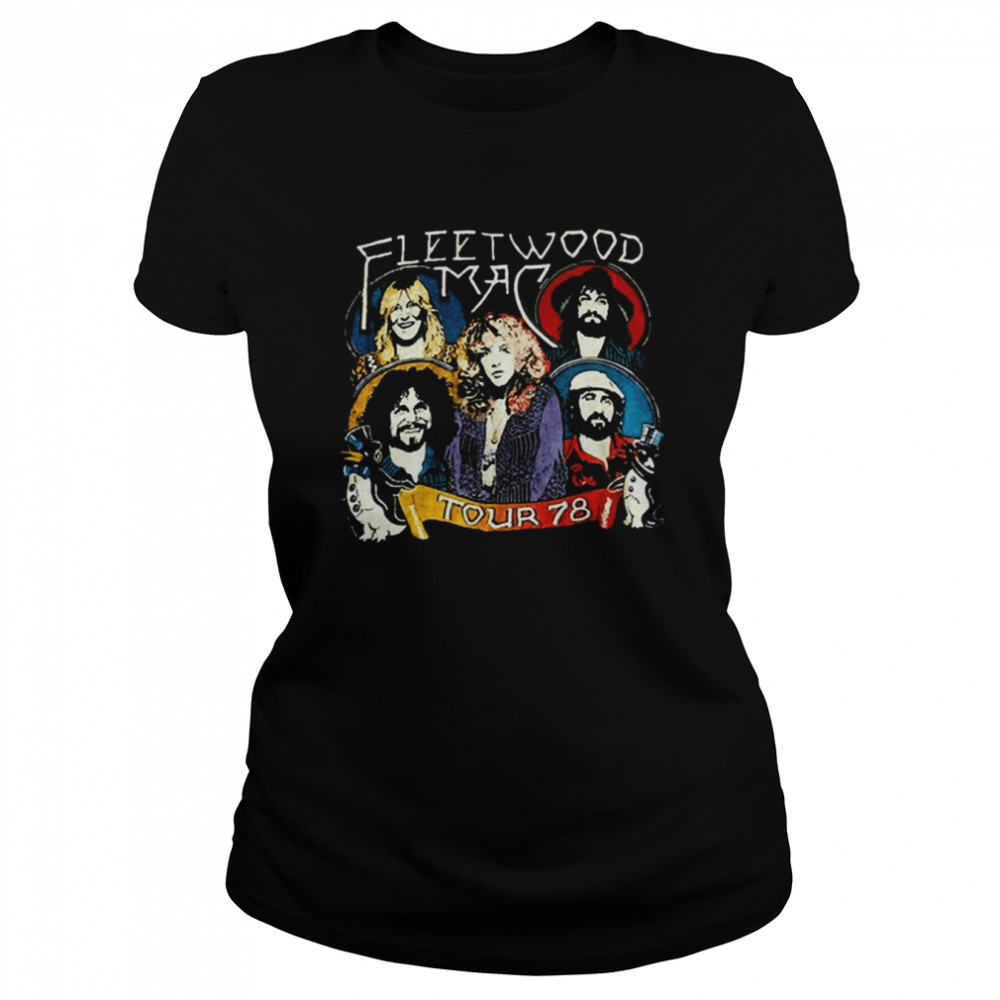 Group Mac Potrait The 78 Tour Fleetwood Mac Shirt Classic Womens T Shirt