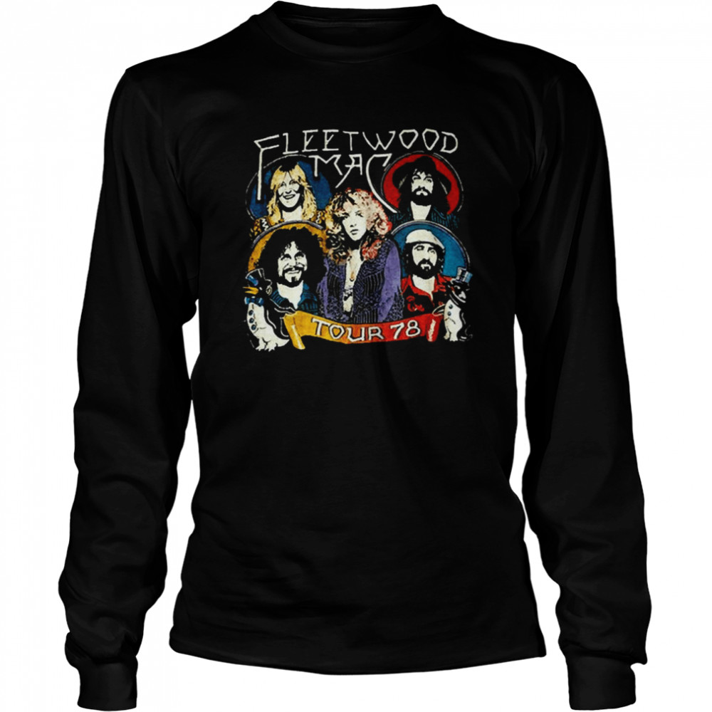 Group Mac Potrait The 78 Tour Fleetwood Mac Shirt Long Sleeved T Shirt
