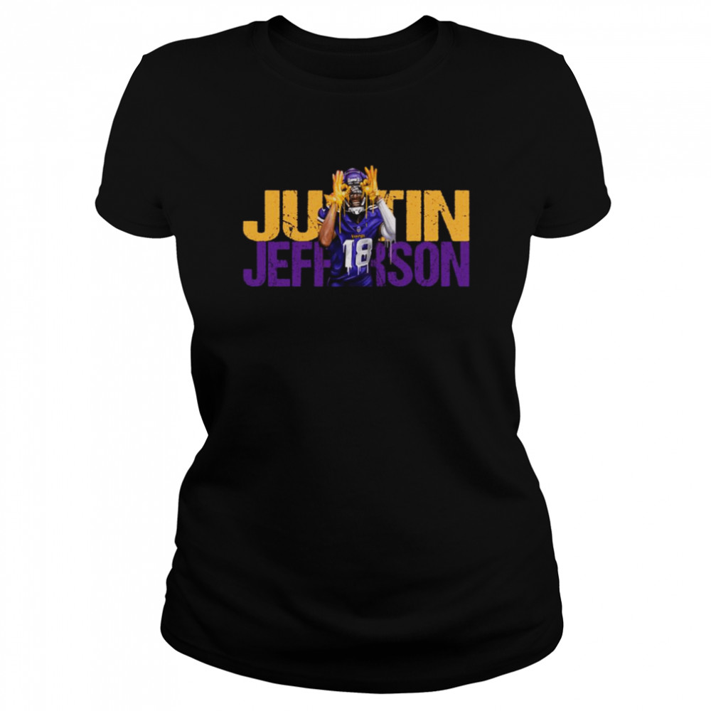 Justin Jefferson The Griddy Blue Grlddy Minnesota Vikings Shirt Classic Women'S T-Shirt