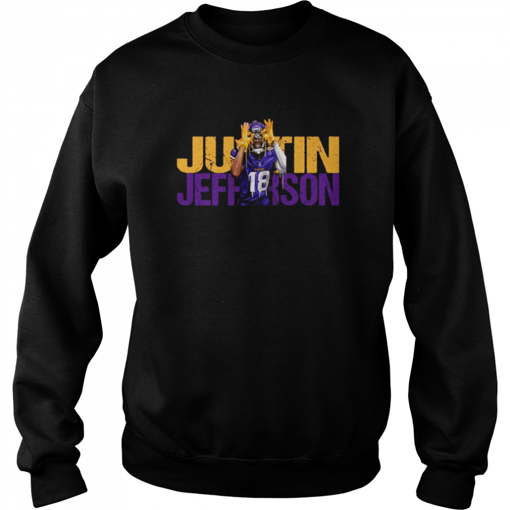 Justin Jefferson The Griddy Blue Grlddy Minnesota Vikings Shirt Unisex Sweatshirt