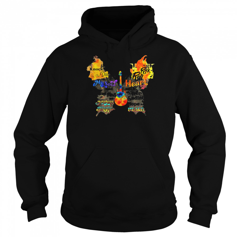 Knock On The Door To My Soul And You Will Find An Ageless Hippie Shirt Unisex Hoodie