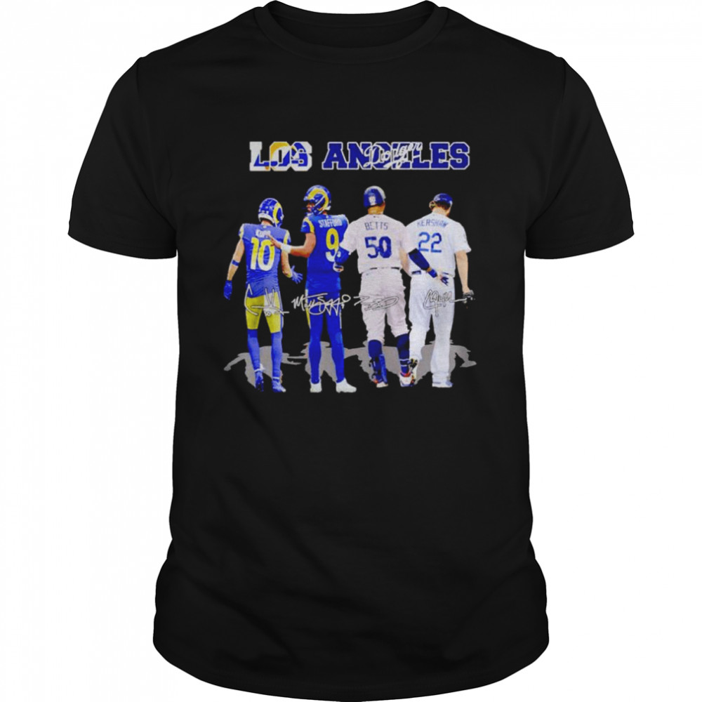 Los Angeles best players Kurr Stafford Betts and Kershaw signatures shirt