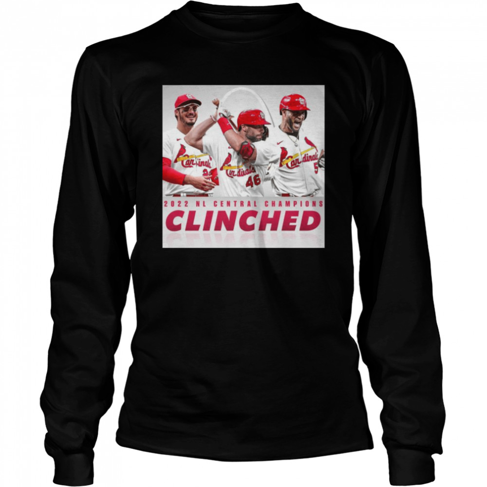 St Louis Cardinals 2022 Nl Central Champions Clinched  Long Sleeved T-Shirt