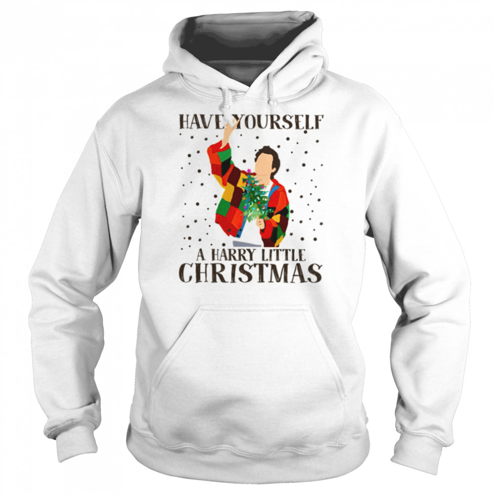 Harry Styles Under Snow Have Yourself A Harry Little Christmas Merry Christmas Shirt Unisex Hoodie