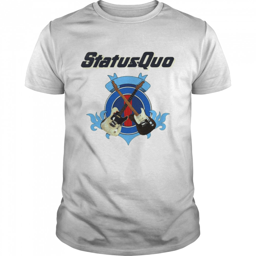 Iconic Guitar Design Status Quo shirt