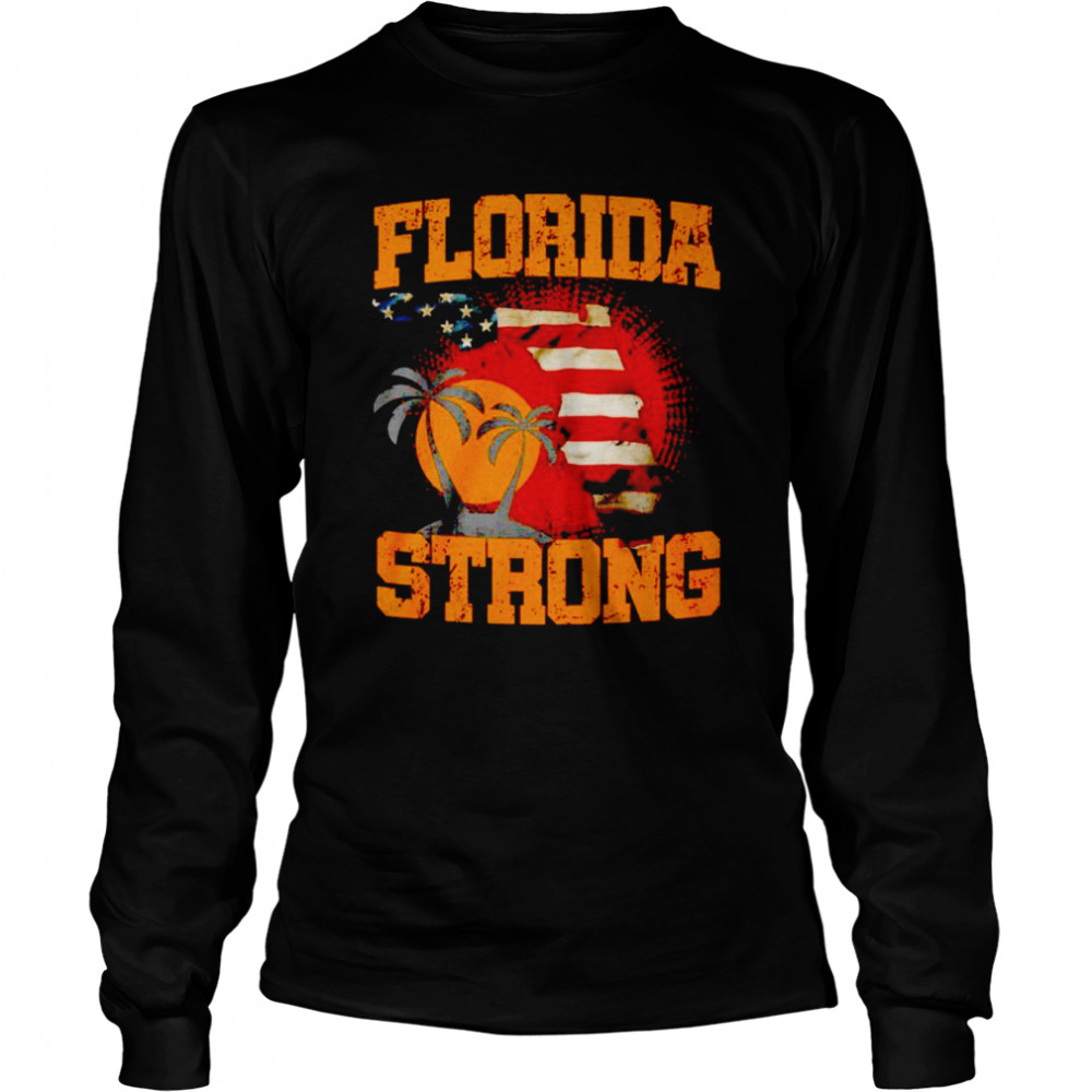 Florida Strong Us Flag Shirt Long Sleeved T-Shirt