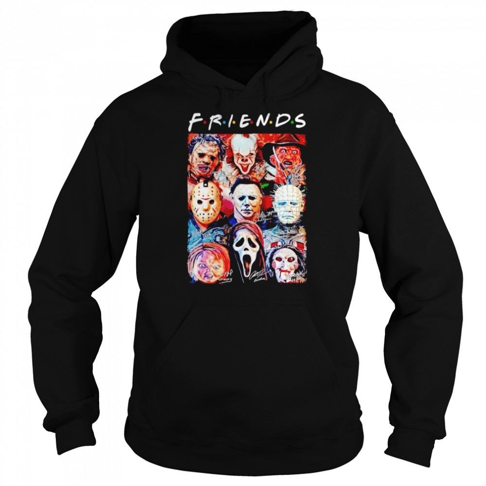 Horror Movies Character Friends Tv Show Signatures Shirt Unisex Hoodie