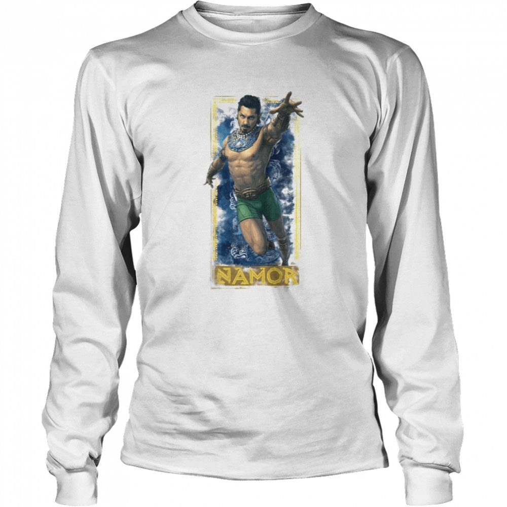 Marvel Black Panther Wakanda Forever Namor Reach Profile  Long Sleeved T-Shirt