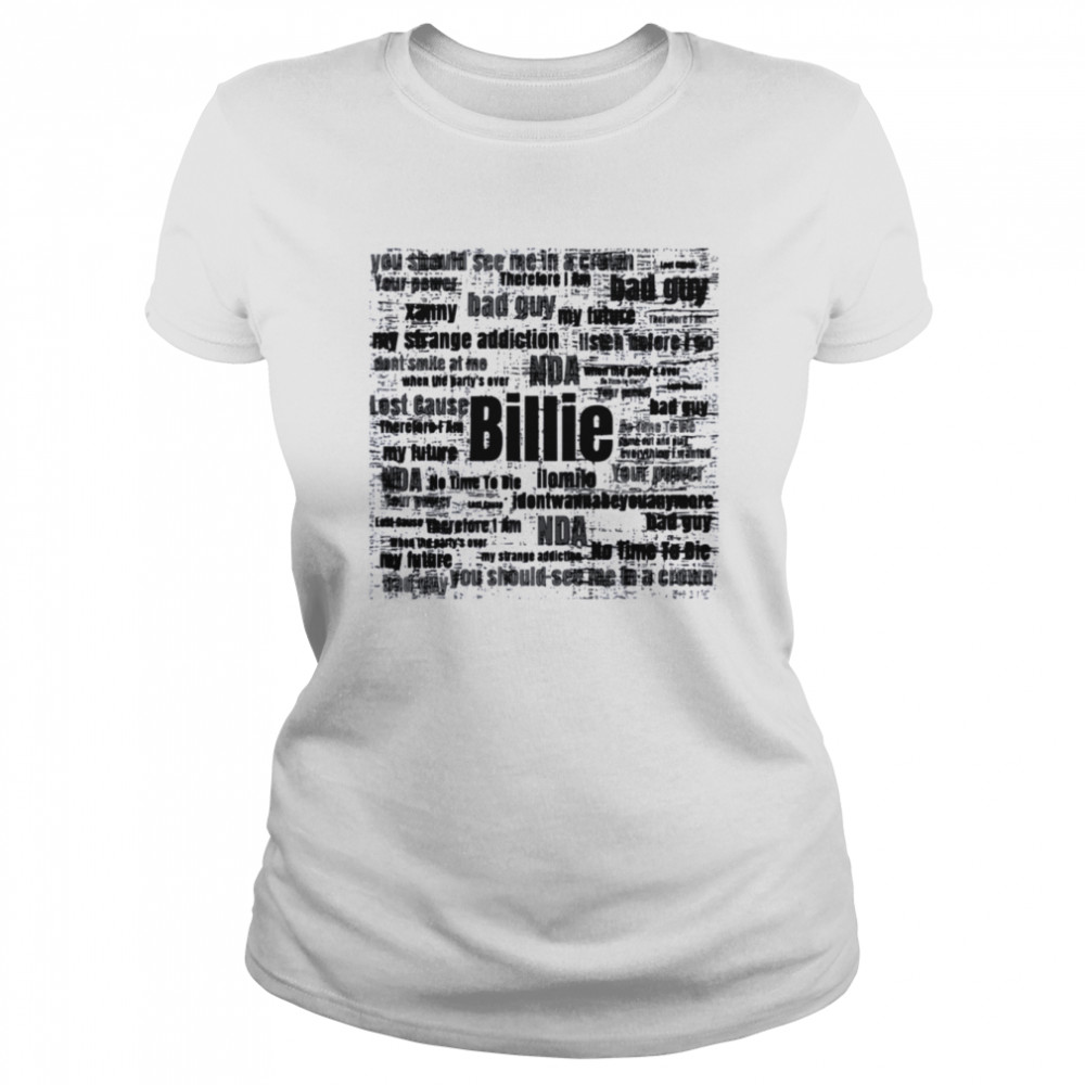 Album Name Illustration Billie Eilish Shirt Classic Women'S T-Shirt