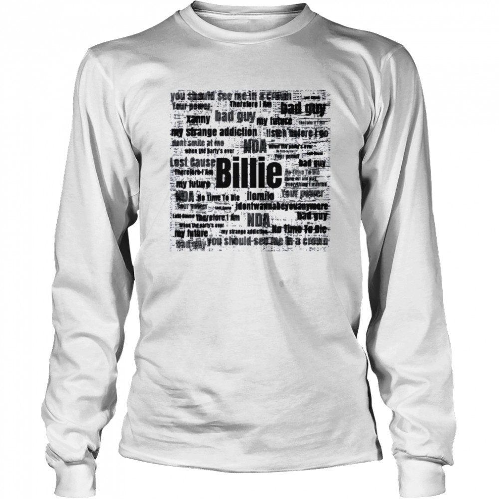 Album Name Illustration Billie Eilish Shirt Long Sleeved T-Shirt