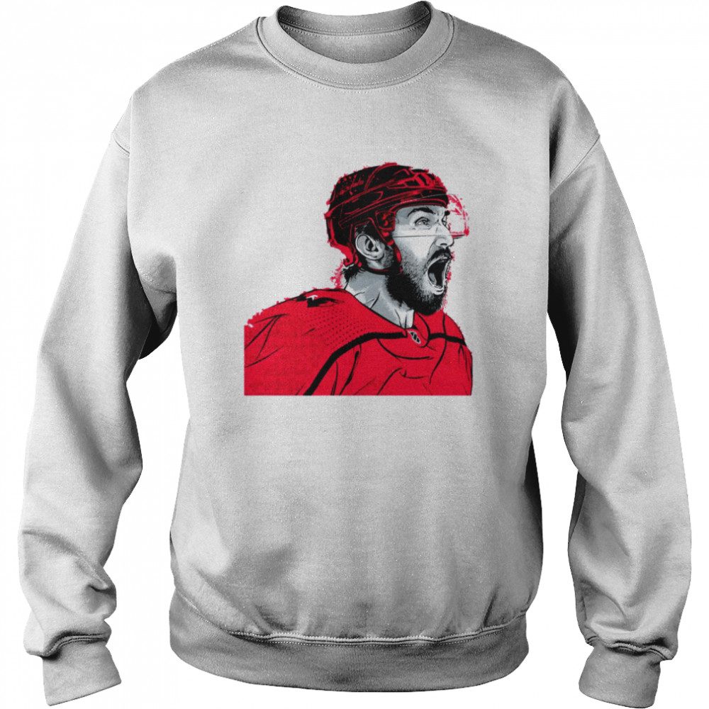 Alex Ovechkin Red Design Ice Hockey Player Shirt Unisex Sweatshirt