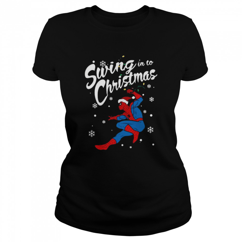 Beautiful Santa Spider Man Christmas T- Classic Women'S T-Shirt