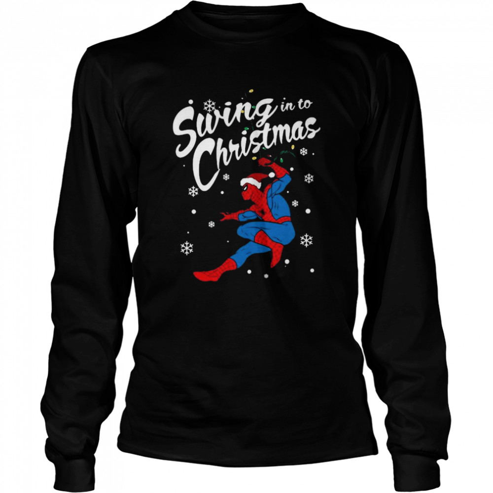 Beautiful Santa Spider Man Christmas T- Long Sleeved T-Shirt