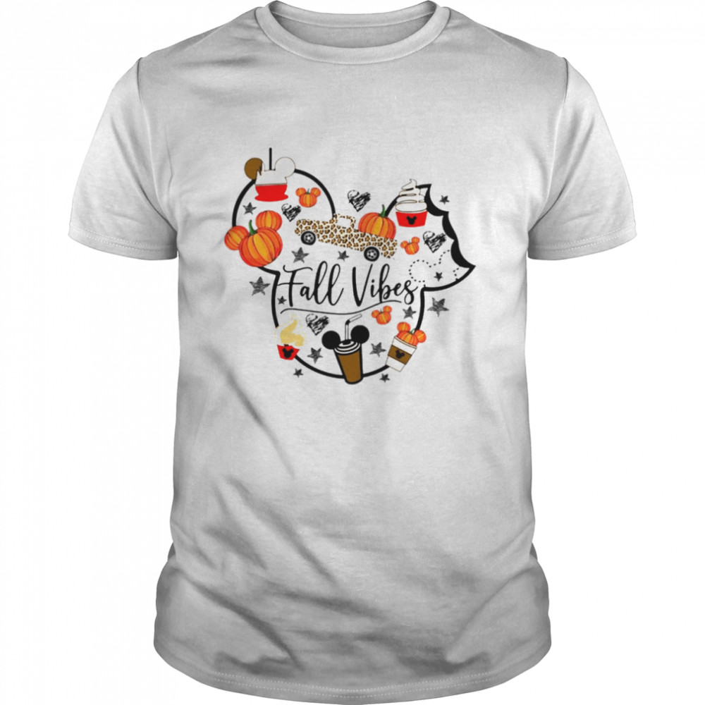 Fall Vibes With Mickey Mouse Thanksgiving T-Shirt