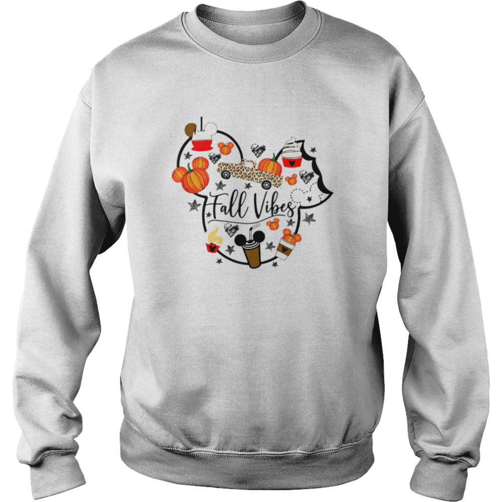 Fall Vibes With Mickey Mouse Thanksgiving T- Unisex Sweatshirt