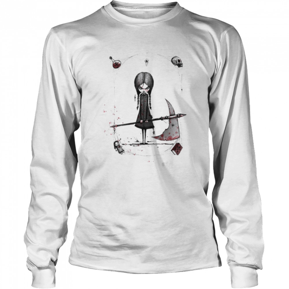 Image Retro Black The Addams Family Shirt Long Sleeved T-Shirt
