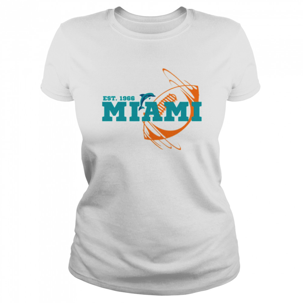 Miami Est 1966 Football Iconic Logo Shirt Classic Women'S T-Shirt