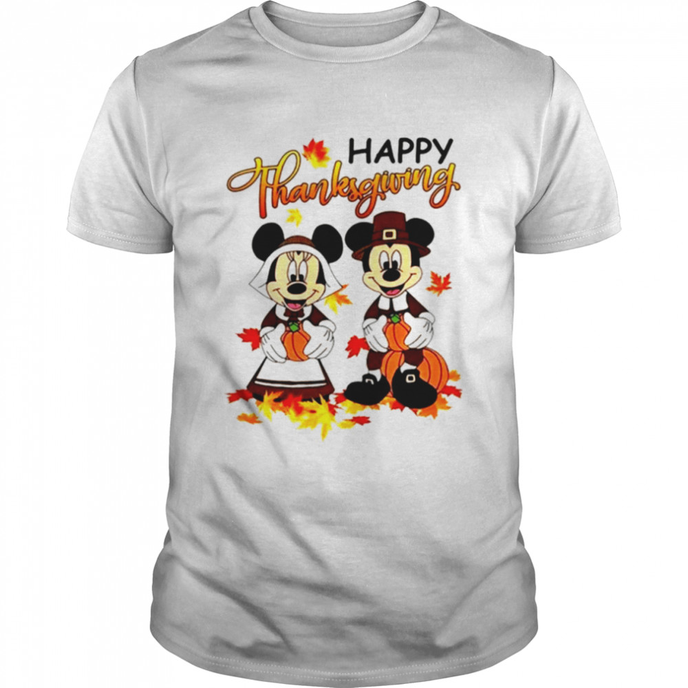 Mickey And Minnie Dress Up Holiday Mickey Mouse Thanksgiving T-Shirt