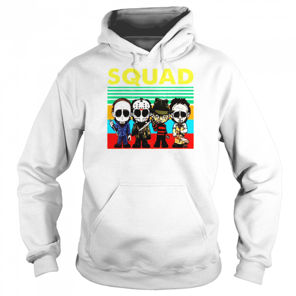 Squad Horror Character Horror Movies Fan Lover Halloween Shirt Unisex Hoodie