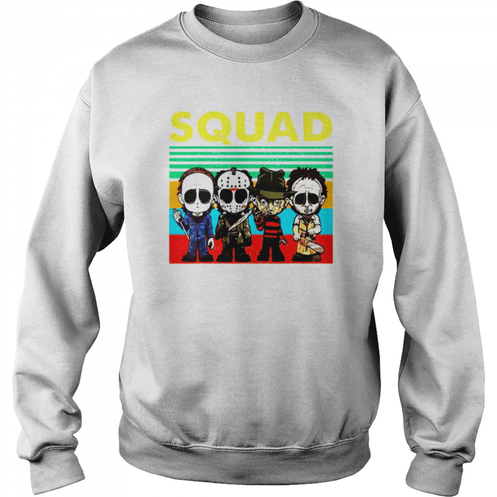 Squad Horror Character Horror Movies Fan Lover Halloween Shirt Unisex Sweatshirt