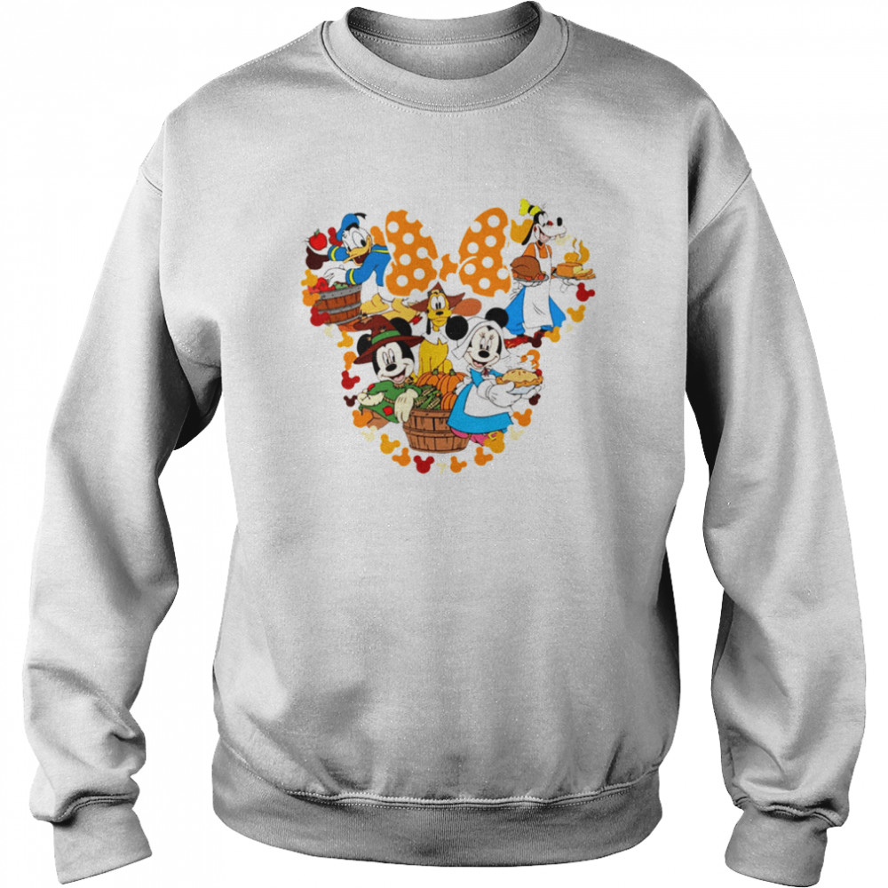 Unique Mickey Mouse Characters Welcome Thanksgiving Mickey Mouse Thanksgiving T- Unisex Sweatshirt