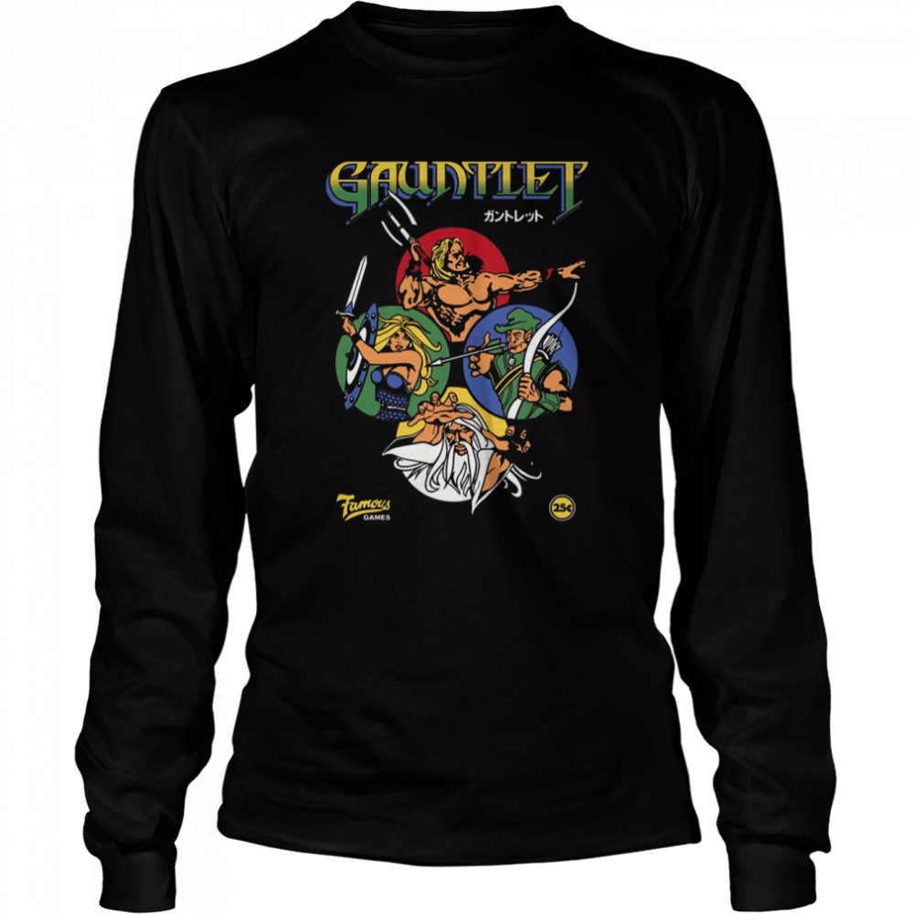 Gauntlet Retro Vintage Arcade Gaming Shirt Long Sleeved T-Shirt