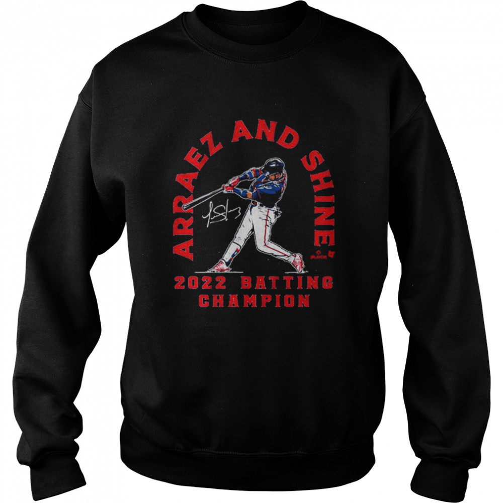Luis Arraez And Shine 2022 Batting Champion Signature Shirt Unisex Sweatshirt