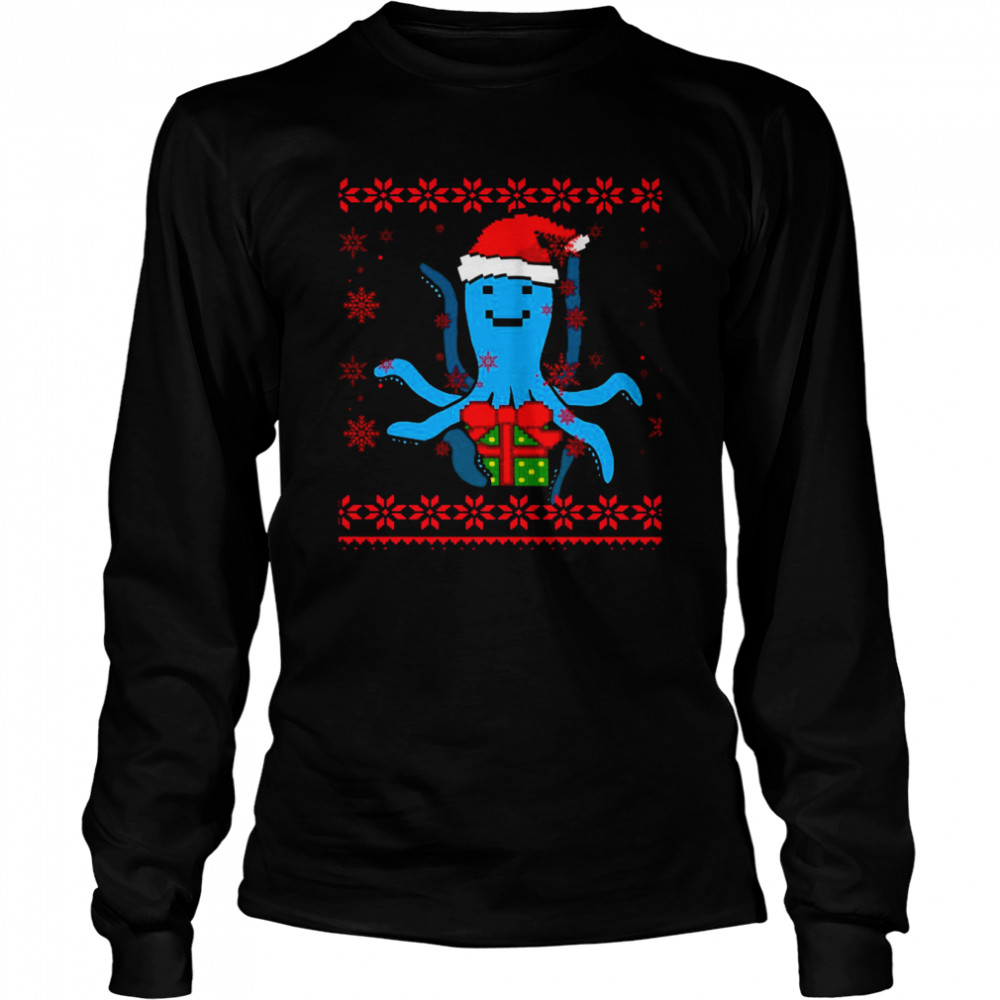Octopus Ugly Christmas Shirt Long Sleeved T-Shirt