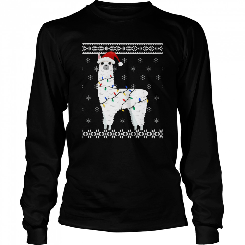 Ugly Alpaca Christmas Shirt Long Sleeved T-Shirt