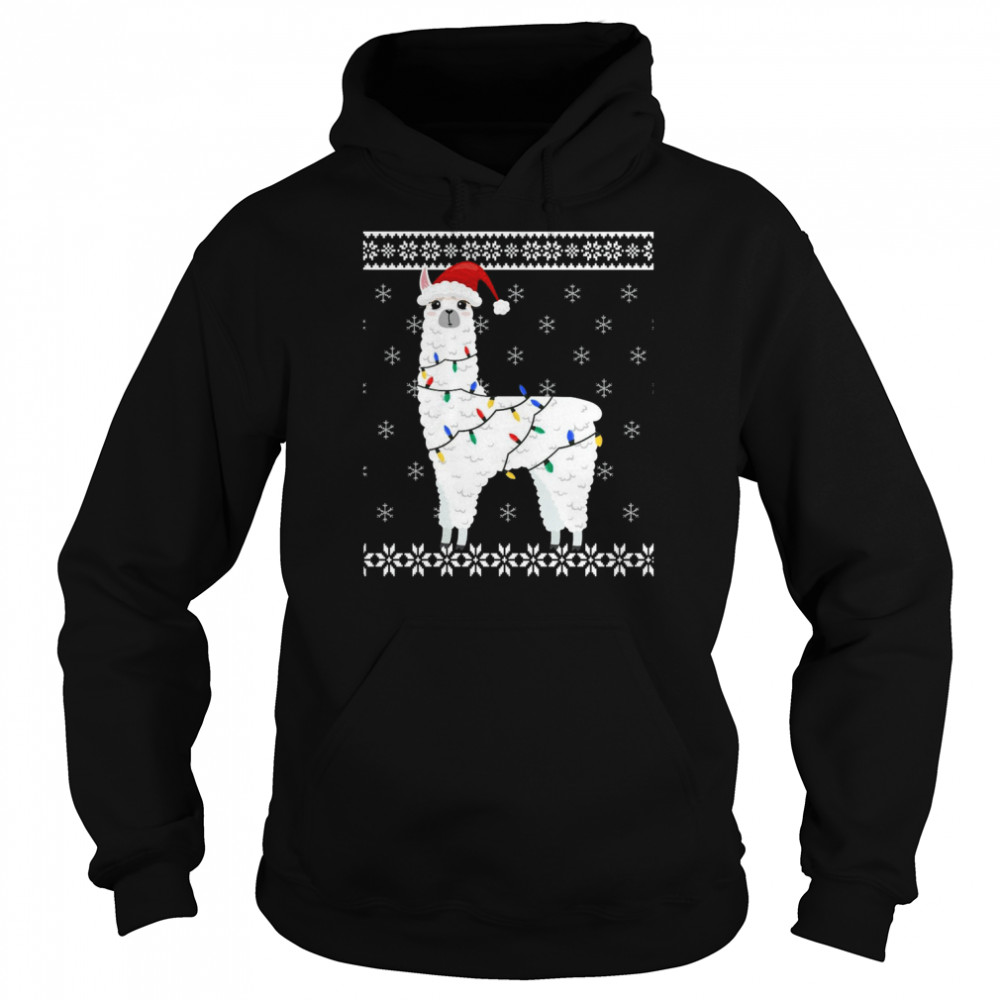 Ugly Alpaca Christmas Shirt Unisex Hoodie