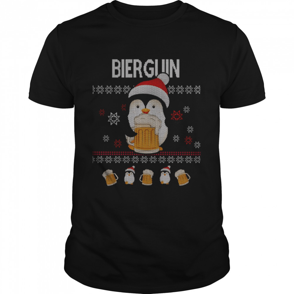 Ugly Beer Penguin Christmas shirt