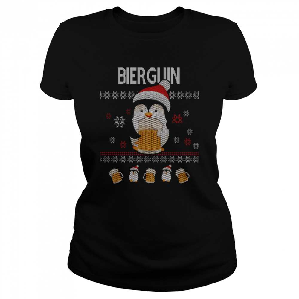 Ugly Beer Penguin Christmas Shirt Classic Women'S T-Shirt