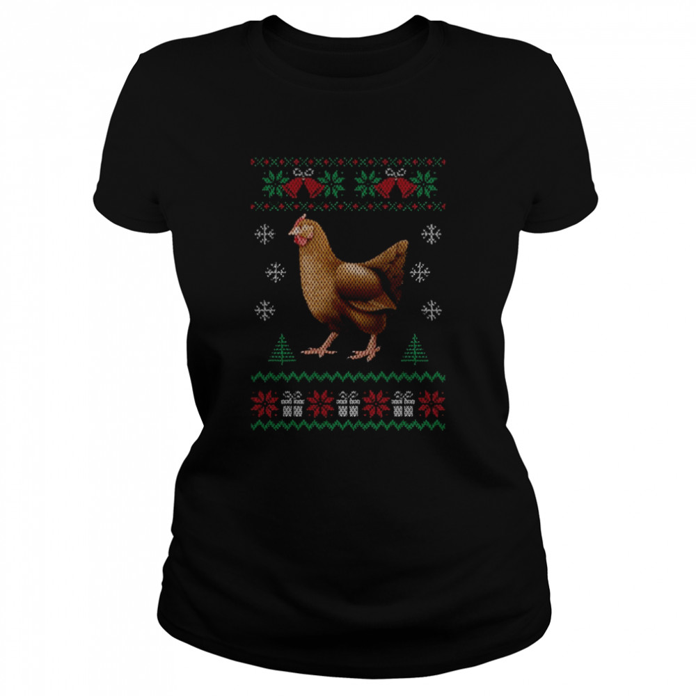 Ugly Chicken Love Christmas  Shirt Classic Women'S T-Shirt