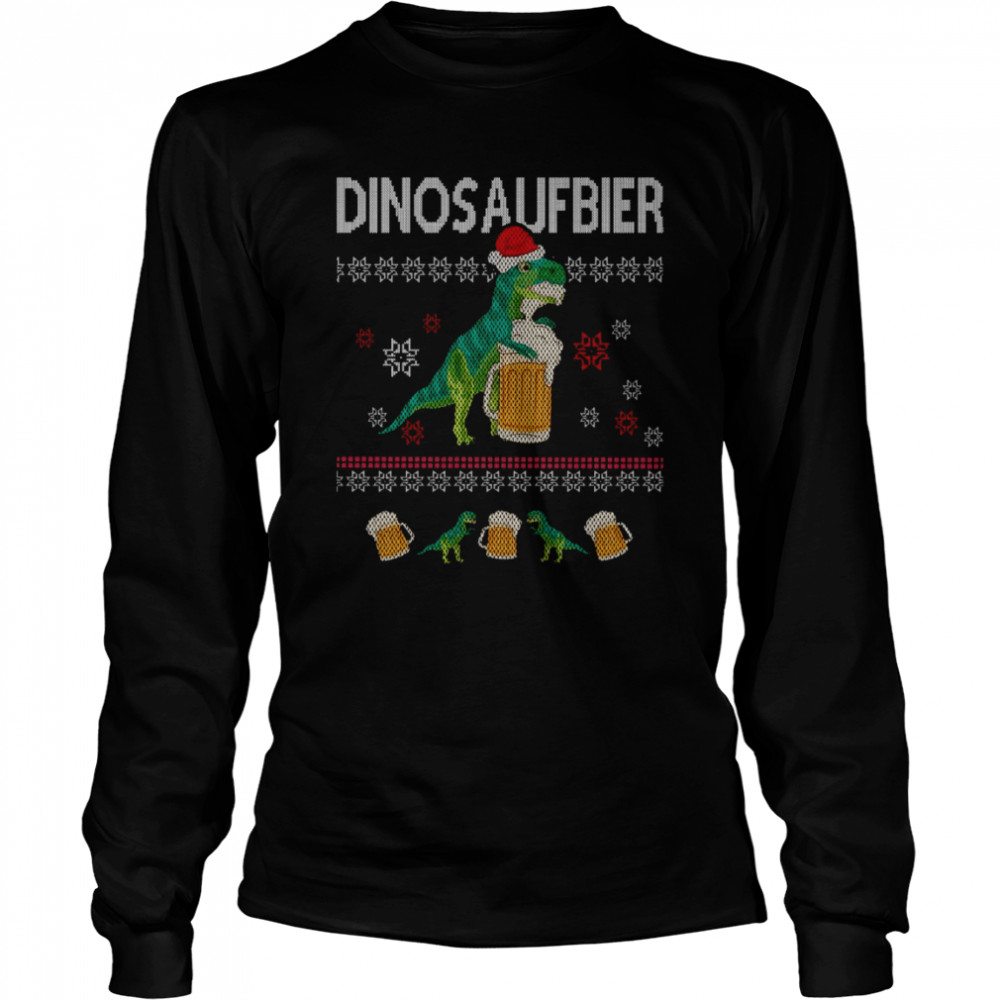 Ugly Dinos Aufbier Christmas Shirt Long Sleeved T-Shirt