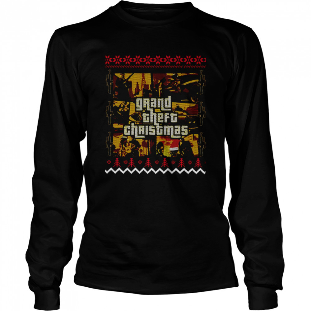 Ugly Grand Theft Christmas Shirt Long Sleeved T-Shirt