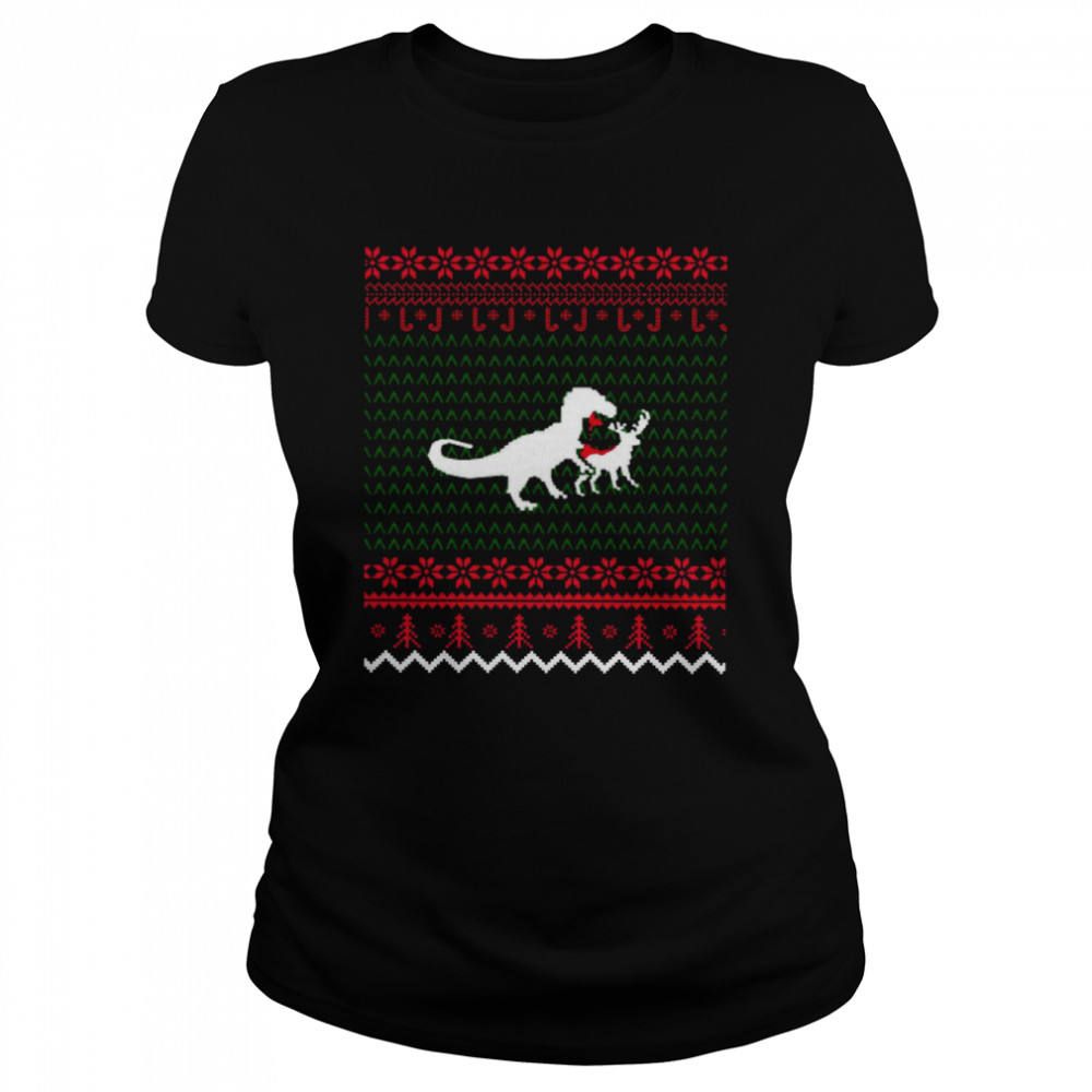Ugly T-Rex Christmas Shirt Classic Women'S T-Shirt