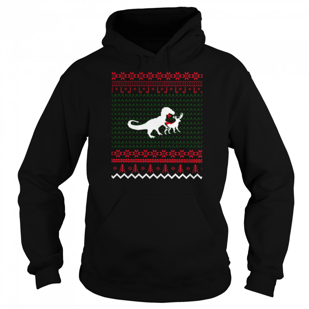 Ugly T-Rex Christmas Shirt Unisex Hoodie