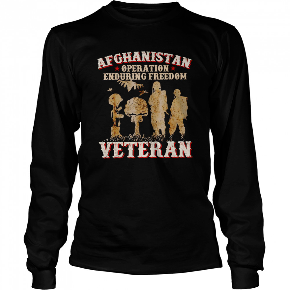 Afghanistan Veteran Operation Enduring Freedom Shirt Long Sleeved T-Shirt