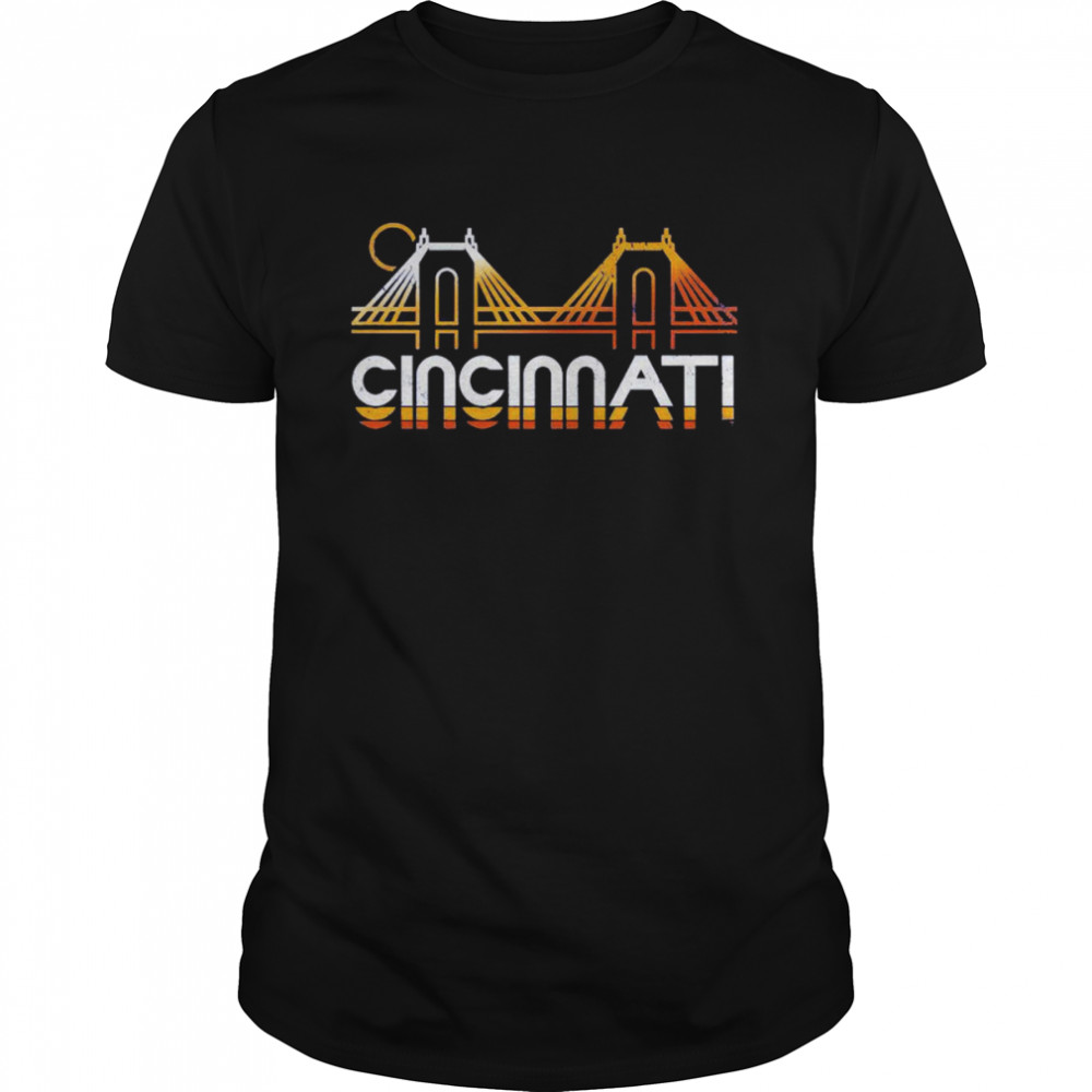 Cincinnati roebling bridge vintage tourist version shirt