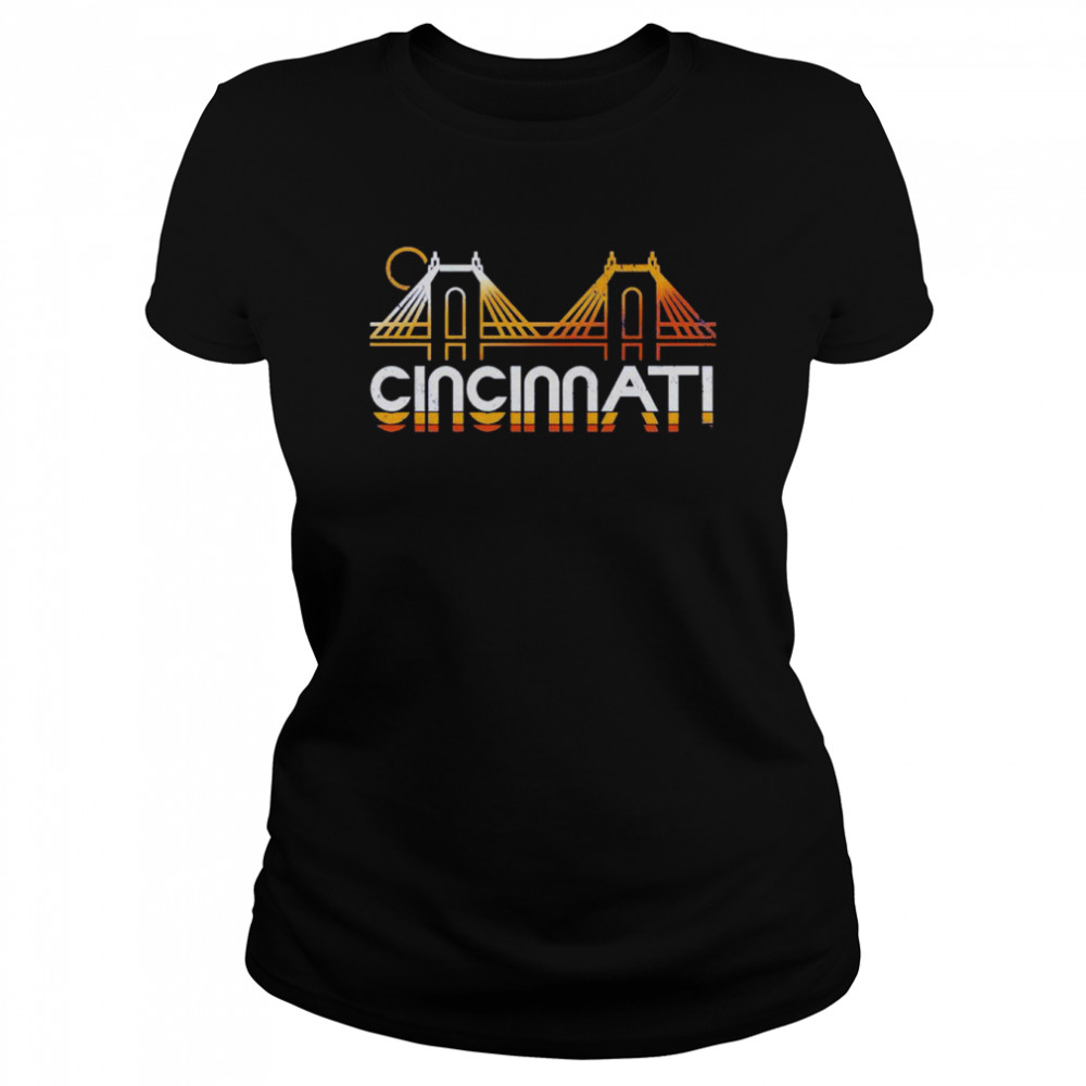 Cincinnati Roebling Bridge Vintage Tourist Version Shirt Classic Women'S T-Shirt
